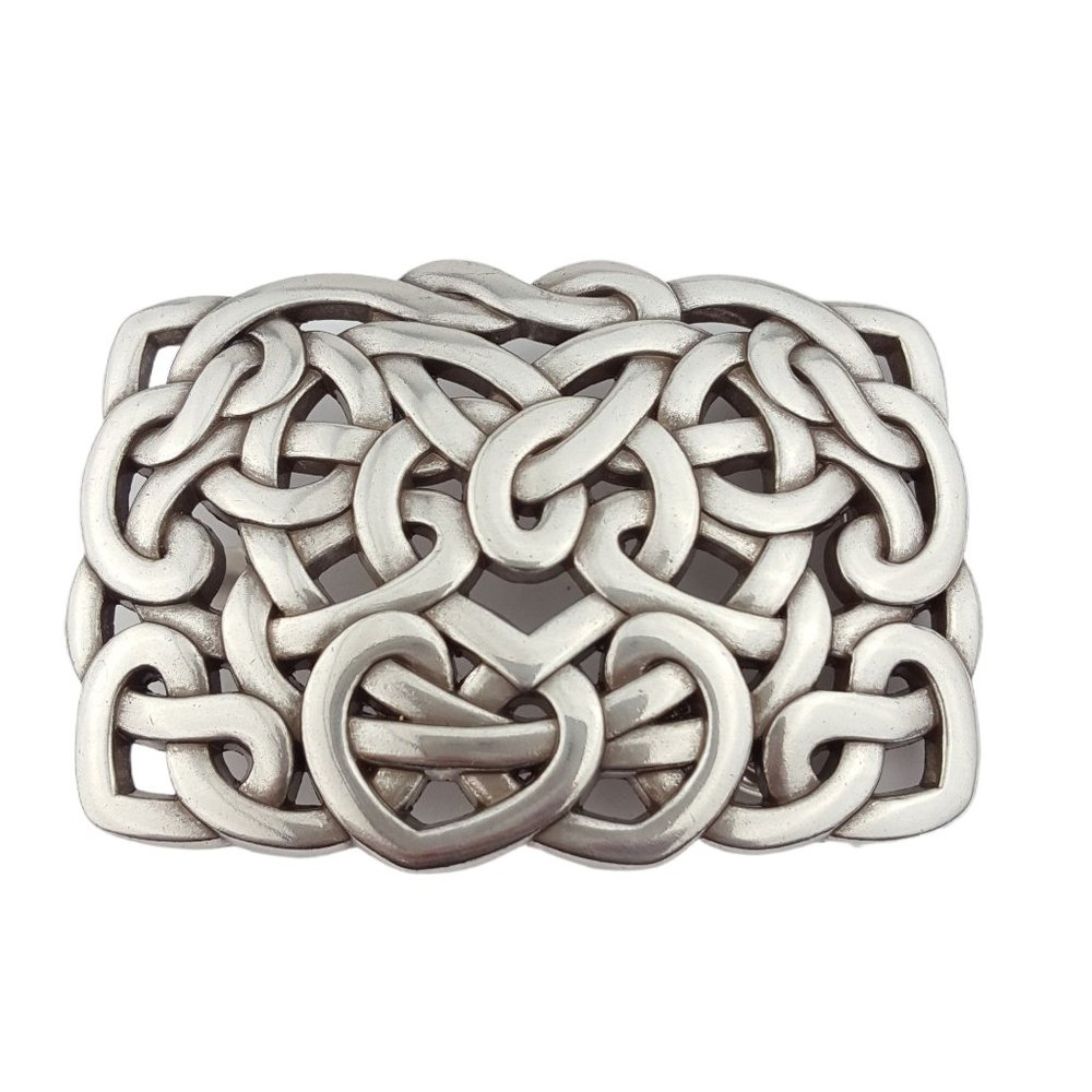 Western Knotted Heart Design Belt Buckle